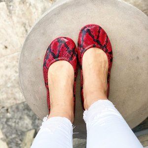 Storehouse Flats Crimson Snakeprint